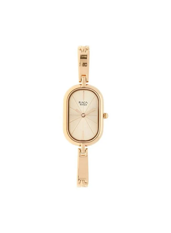 Titan Raga Viva Quartz Analog Rose Gold Dial Rose Gold Metal Strap Watch for Women - NT2577WM01